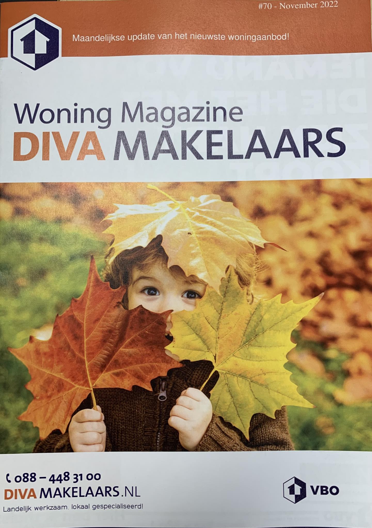 DIVA Makelaars Woningmagazine ligt weer voor u klaar!